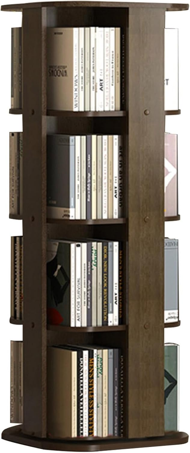 49CM Rotating Bookshelf Corner Bookshelf for Kids & Adults Bookcase Floor Standing Bookshelf Storage Rack(Size:49 * 129cm)