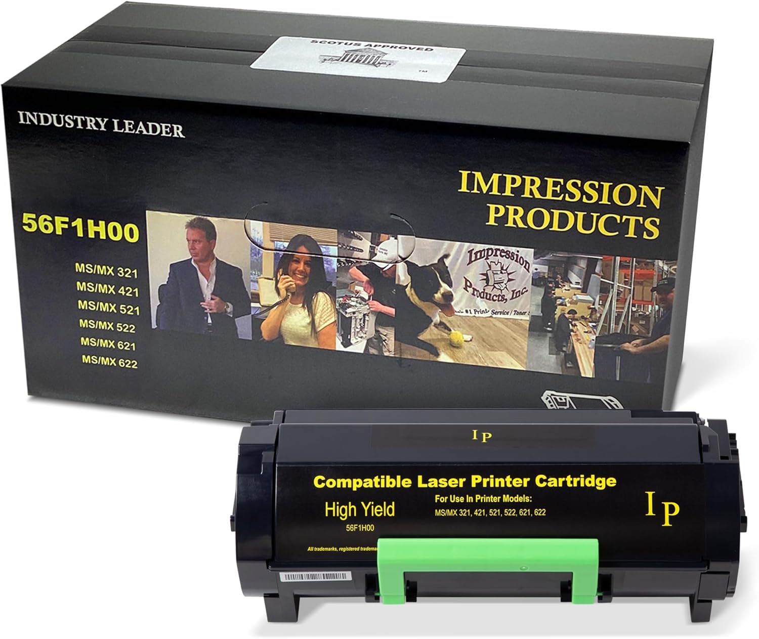 IMPRESSION PRODUCTS High-Yield Toner Cartridge 56F1H00 – 15,000 Page Yield – Compatible with Lexmark MS321, MS421, MS521, MS621, MS622, MX321, MX421, MX521, MX522, MX622