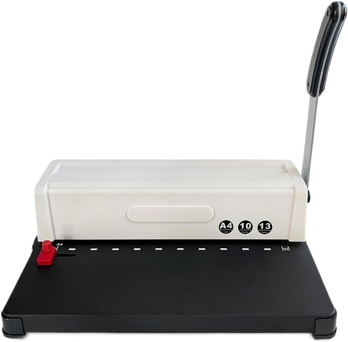 Binding Machines, Binding Machine Punching 12 Sheets 10 Hole Labor Saving Anti Slip Foot Pads Square Size Holes for Office Contracts Home Files