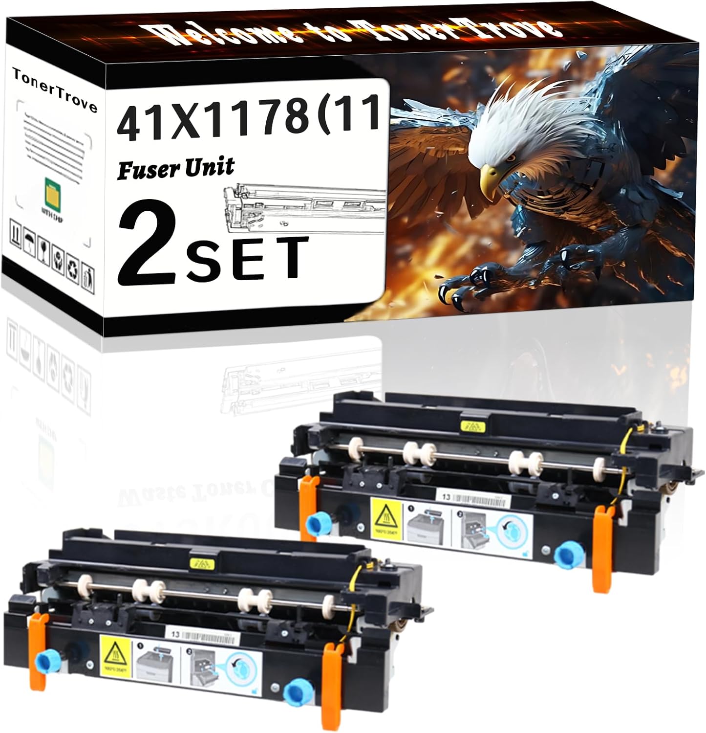 LECUU 41X1178(110V) Fuser Unit Compatible for Lexmark MS321dn MS421dn MS421dw MS521dn MS621dn MS622de MX321adn MX321adw Printers, Office Printing is Easy Clear Smooth (2 Set)