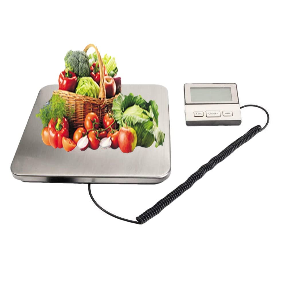 Digital Platform Scale Weight Electronic Floor Heavy Duty Folding Scales High-Definition LCD Display Perfect for Luggage Package Price Computing Postal Shipping Mailing