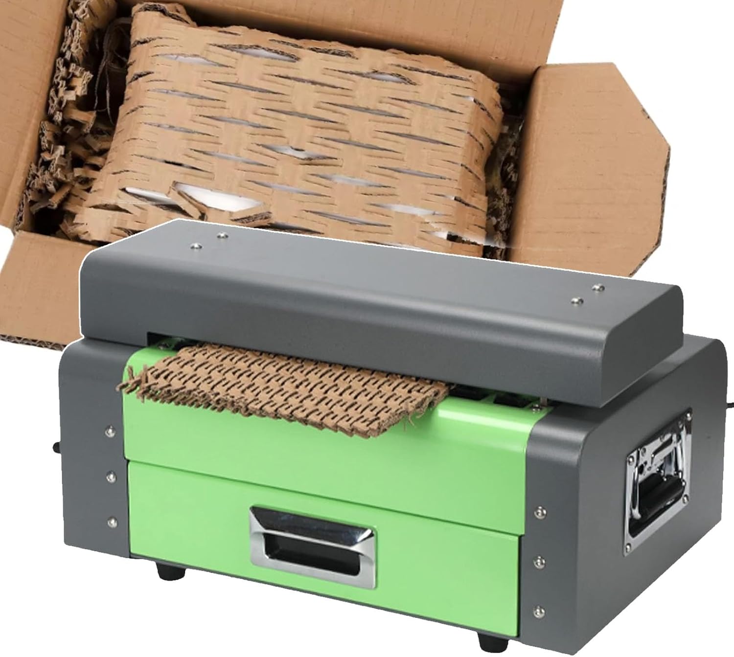 Eco-Friendly Cardboard Shredder for Packaging, High-Speed Paper Honeycomb Filling Solution, Ideal for Bubble Wrap Protection