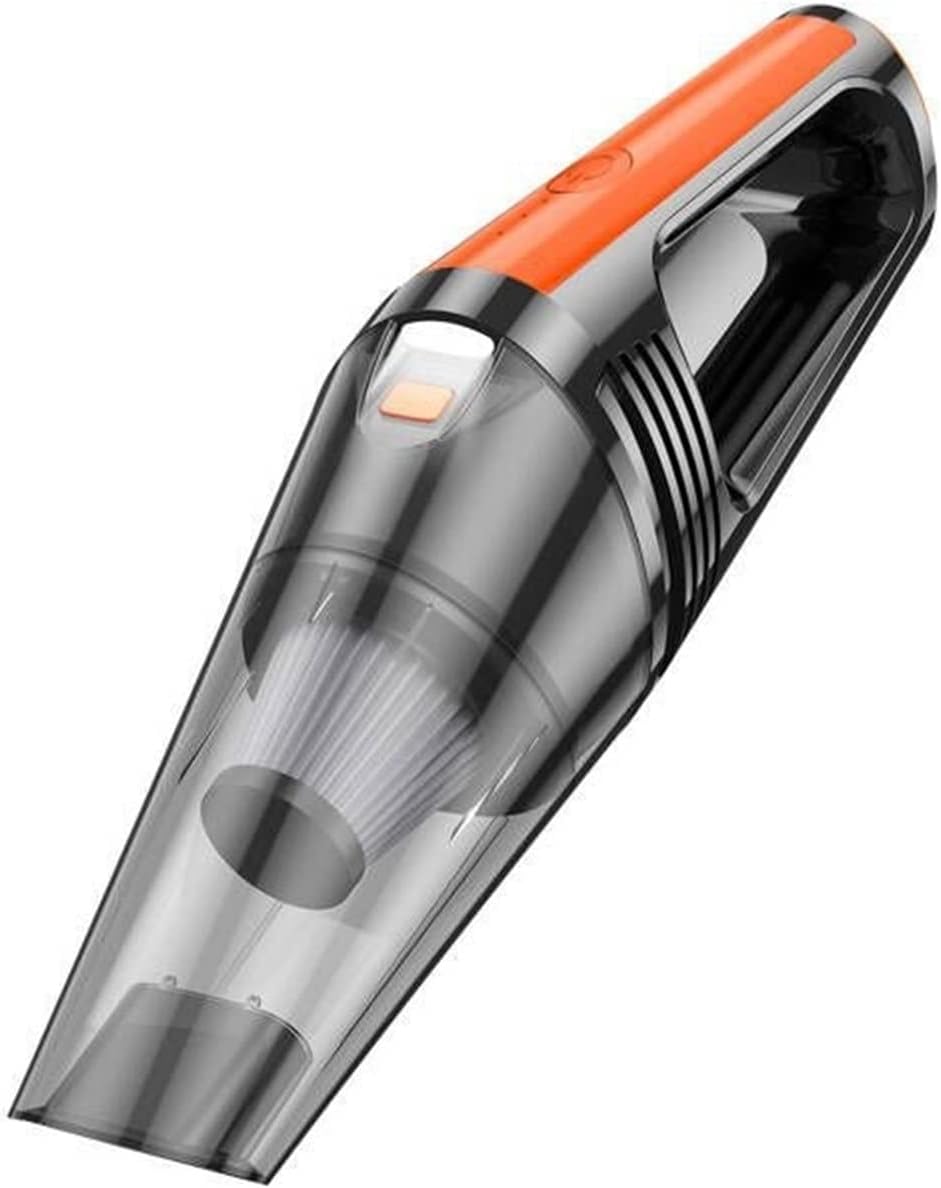 60000Pa Wireless Car Vacuum Cleaner Handheld Mini Light Weight Rechargeable Hand Vacuuming Cordless Powerful for Car Home Office (Color : VC003 W Bag)