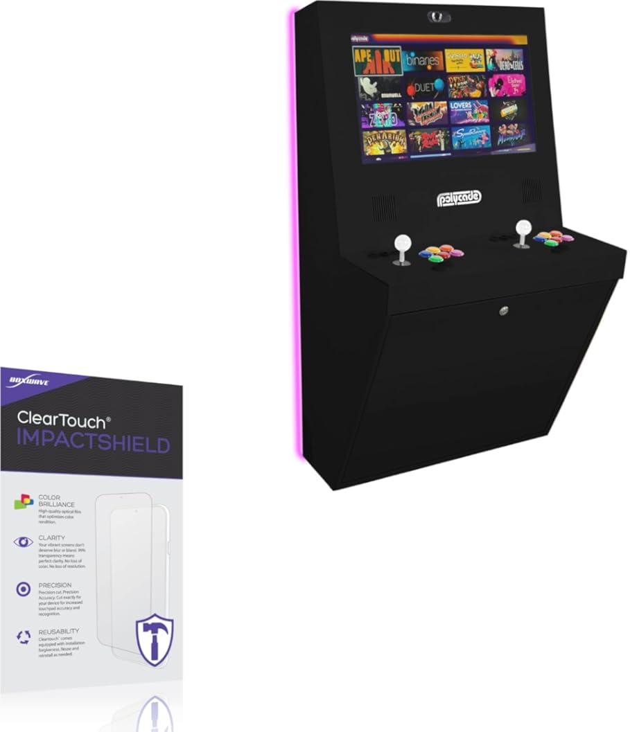 BoxWave Screen Protector Compatible with Polycade Sente: Black - ClearTouch ImpactShield (2-Pack), Impenetrable Screen Protector Flexible Film