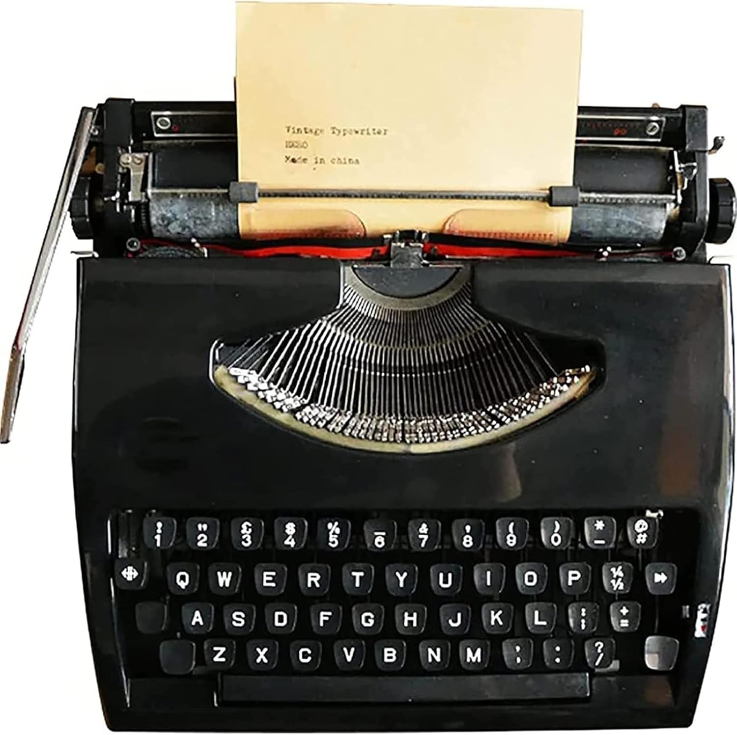 QYQCXGL Portable Manual Typewriter, Old-Fashioned Mechanical English Typewriter, Vintage Inspired Functional Home Decor, for Free Writing, Creative Writing and Ideal for Letters
