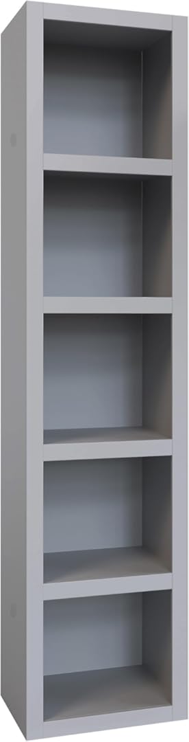 Grey 91-in Tall Wooden Bookcase Shelf