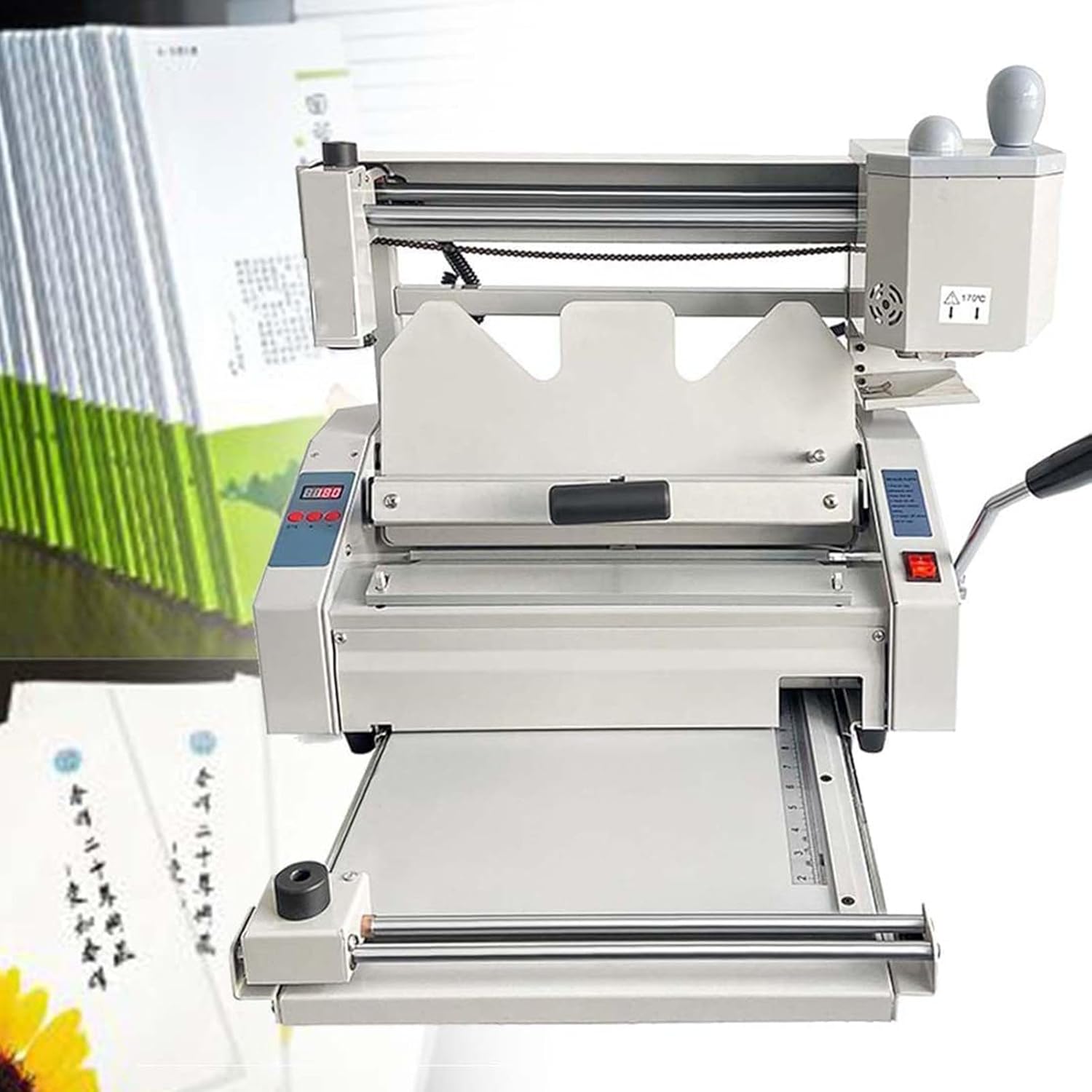 HYUIO Hot Glue Book Binder Machine Wireless Desktop Binding Machine for Office Paper Albums Binding Thickness Milling Spine Rougher Included
