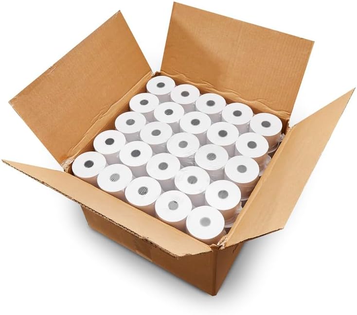 (200 Rolls) 2 1/4 x 150 ft White Adding Machine Tape Paper Rolls Premium One Ply Register/Adding Machine/Calculator Paper Rolls Printing Calculator 10 Key