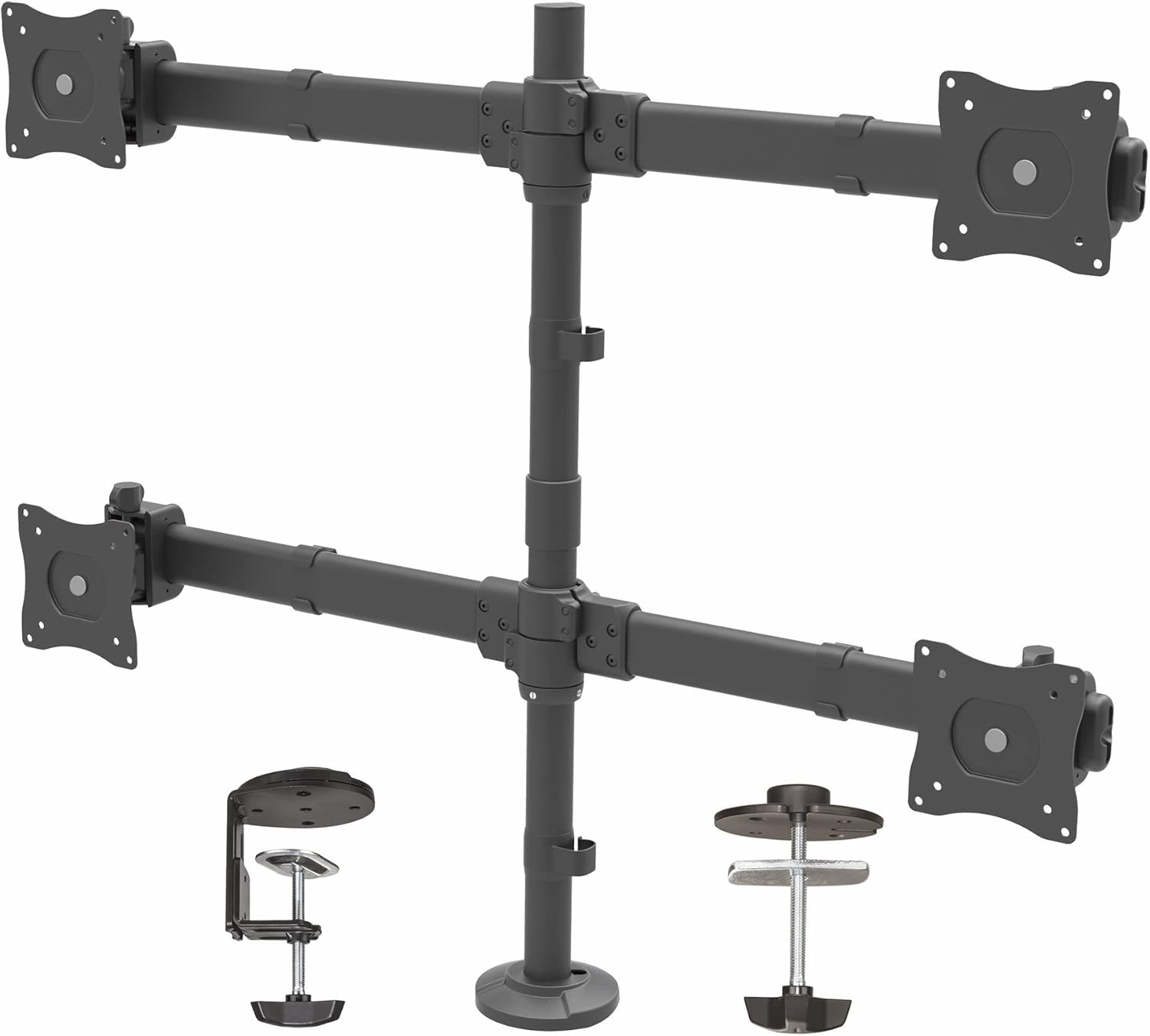 StarTech.com Desk Mount Quad Monitor Arm - Ergonomic VESA 4 Monitor Mount 2x2 up to 27