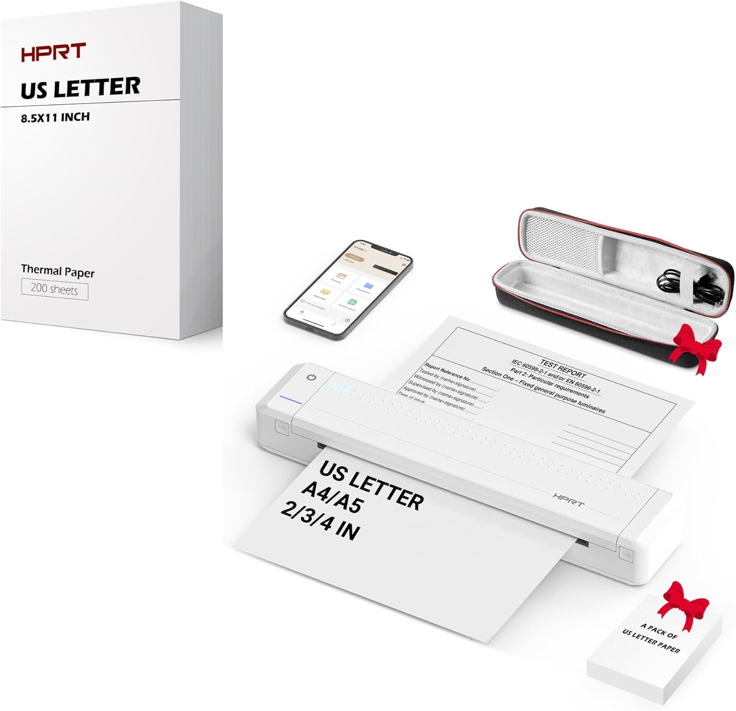 HPRT Portable Printer Wireless Bluetooth Connection MT866 Thermal Inkless Printer Mobile Portable Printer Receipt Printer Paper