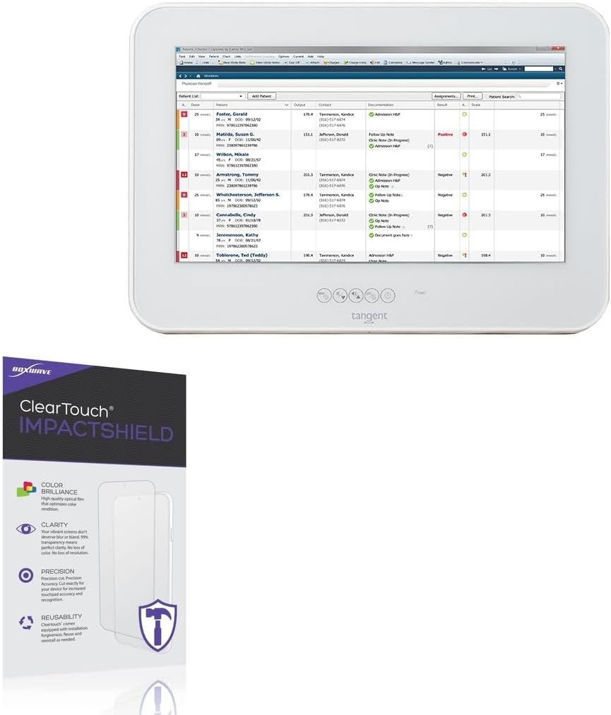 BoxWave Screen Protector Compatible With Tangent CL21 - ClearTouch ImpactShield (2-Pack), Impenetrable Screen Protector Flexible Film