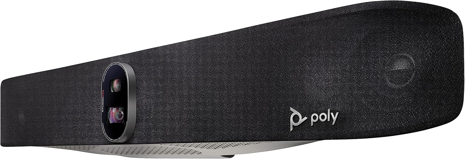 Poly - Studio X70 Video Bar for Large Conference Rooms Poly (Plantronics + Polycom) - Premium 4K Audio & Video Conferencing Solution - Camera, Speakers, & Microphones - Works w/Teams, Zoom (Certified)