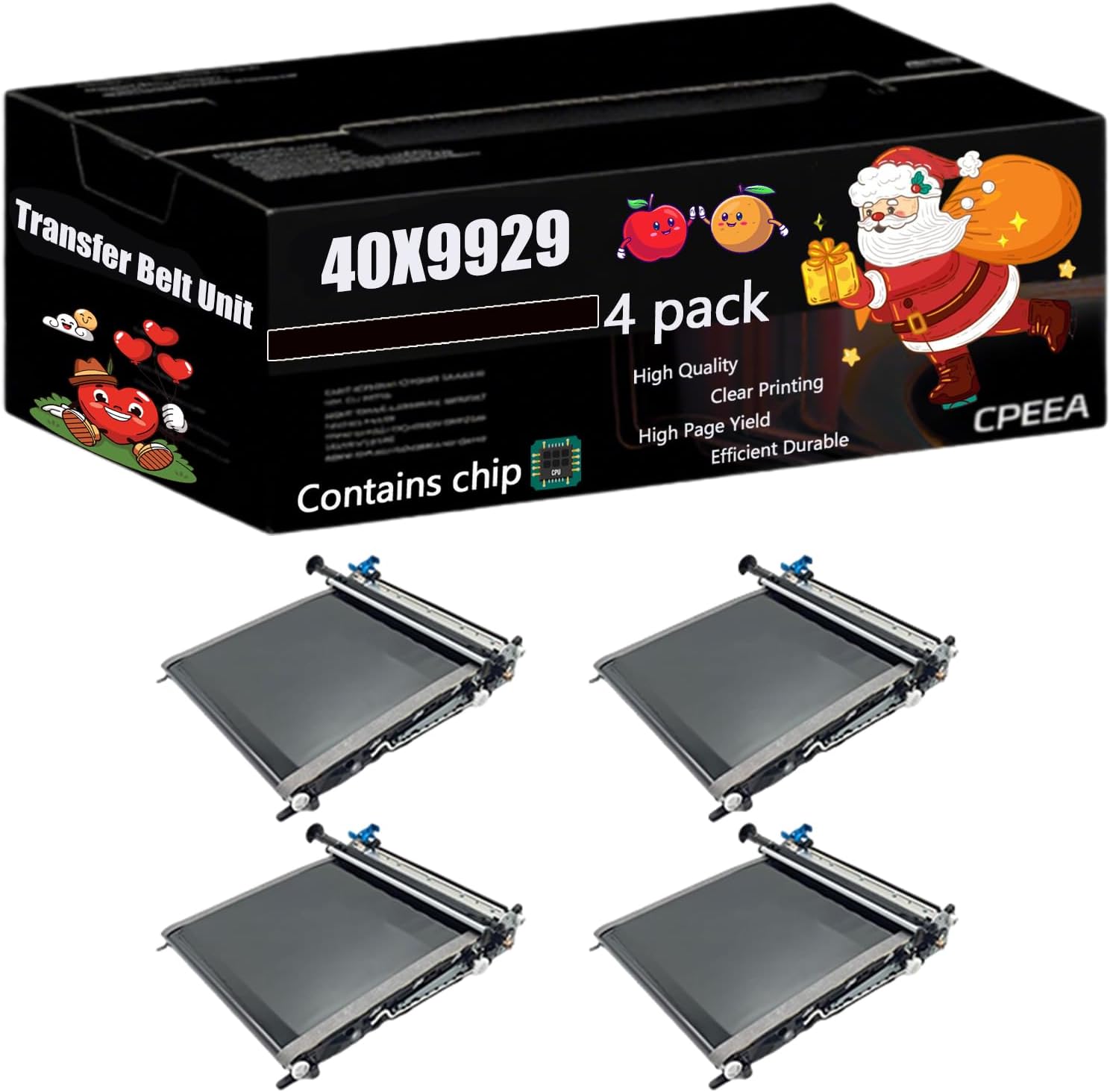 Compatible for Lexmark 40X9929 Transfer Belt Unit Work for Lexmark CS725dte CX725 CX725de CX725dhe CX725dthe XC4140 Printers (4 Pack Black)