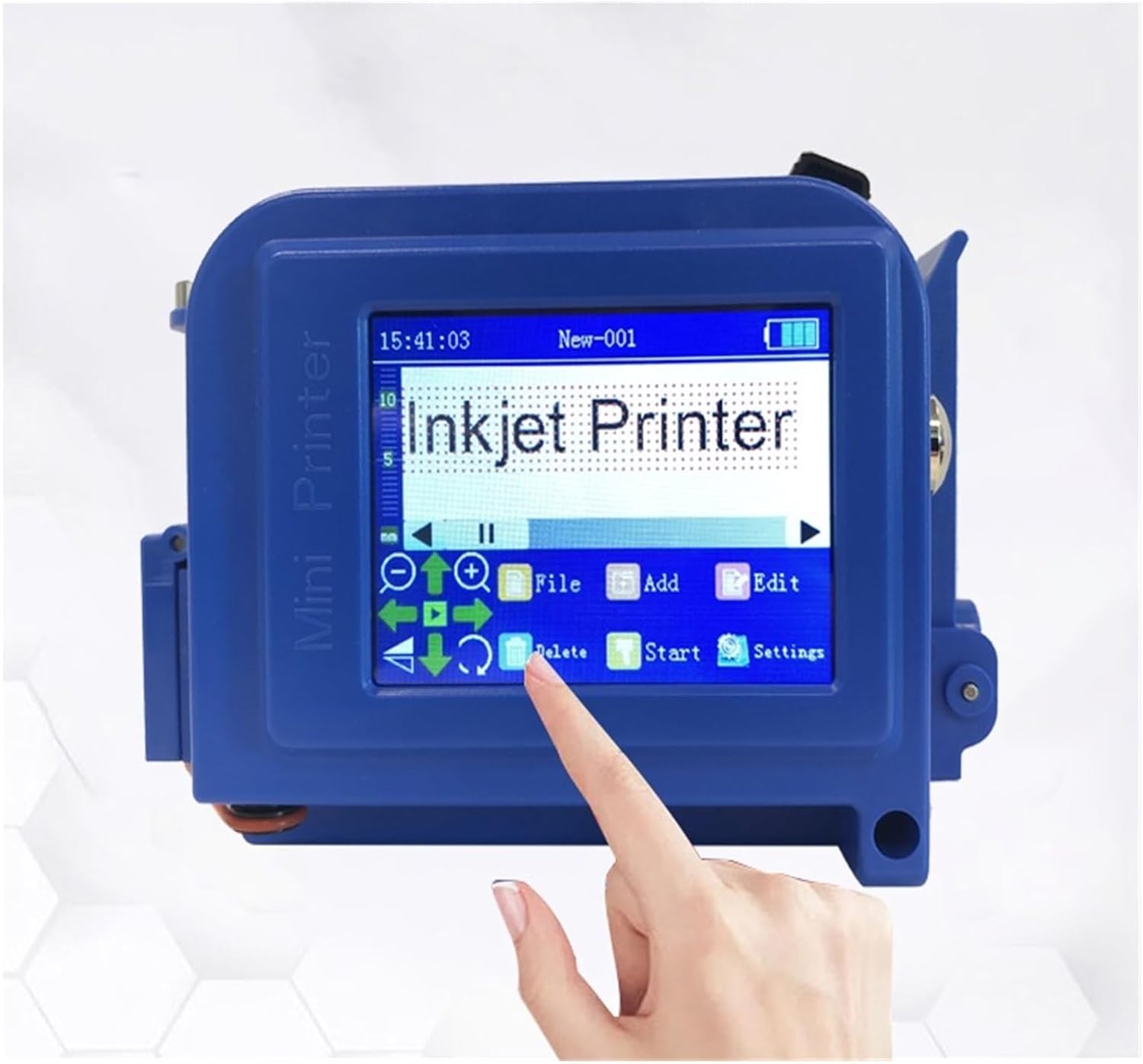 BOOAMZ Inkjet Printers Portable Handheld Printer, Label Maker Lot Barcode Digital Mini Printer Smart Inkjet 12.7mm Clear Image Display