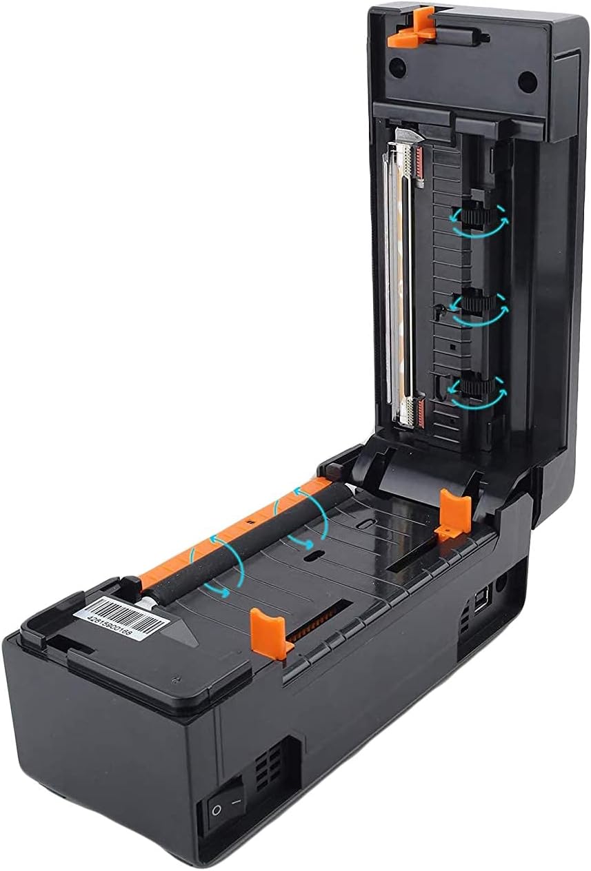 JINHH Label Printer, USB Thermal Barcode Label Printer, 4 * 6 Shipping Printer Compatible Thermal Sticker Machine Order Printing for Retail Supermarket