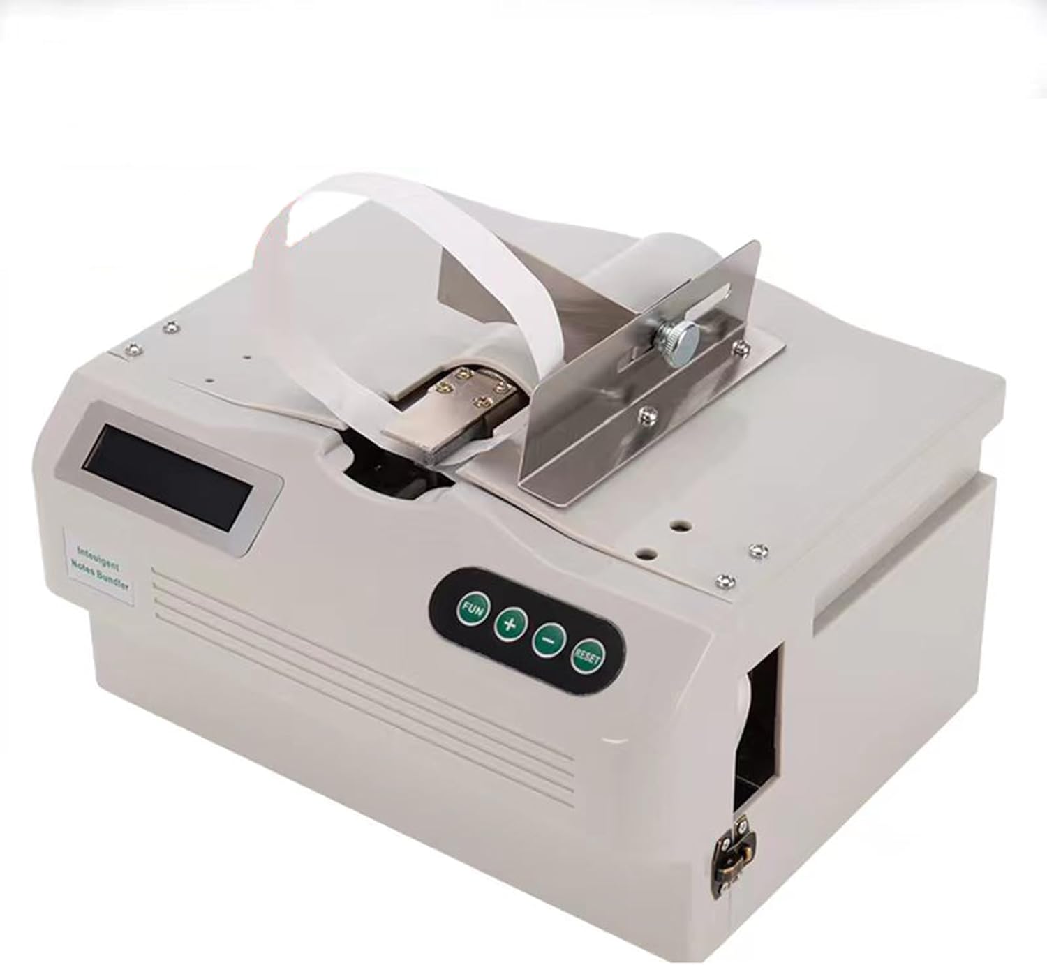 SXXZYAZJ Cash Fast Binding Machine, Small Paper Strapping Band Machine with Counting Function, with LCD Screen, 24 Times/Min, Automatic Banknote