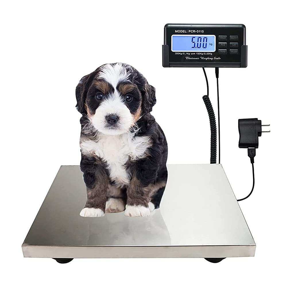 660lb Heavy Duty Digital Shipping Postal Scale Pet Vet Scale for Busniess Office Home Warehouse Package Lugggage LCD Display