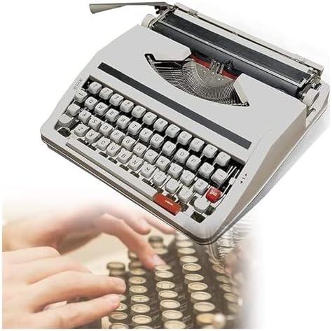 Vintage Mechanical Typewriter - Retro Manual Typewriter for Note Taking, Letters & Memoirs - Portable Old Fashioned Writing Machine - Classic Office Decor