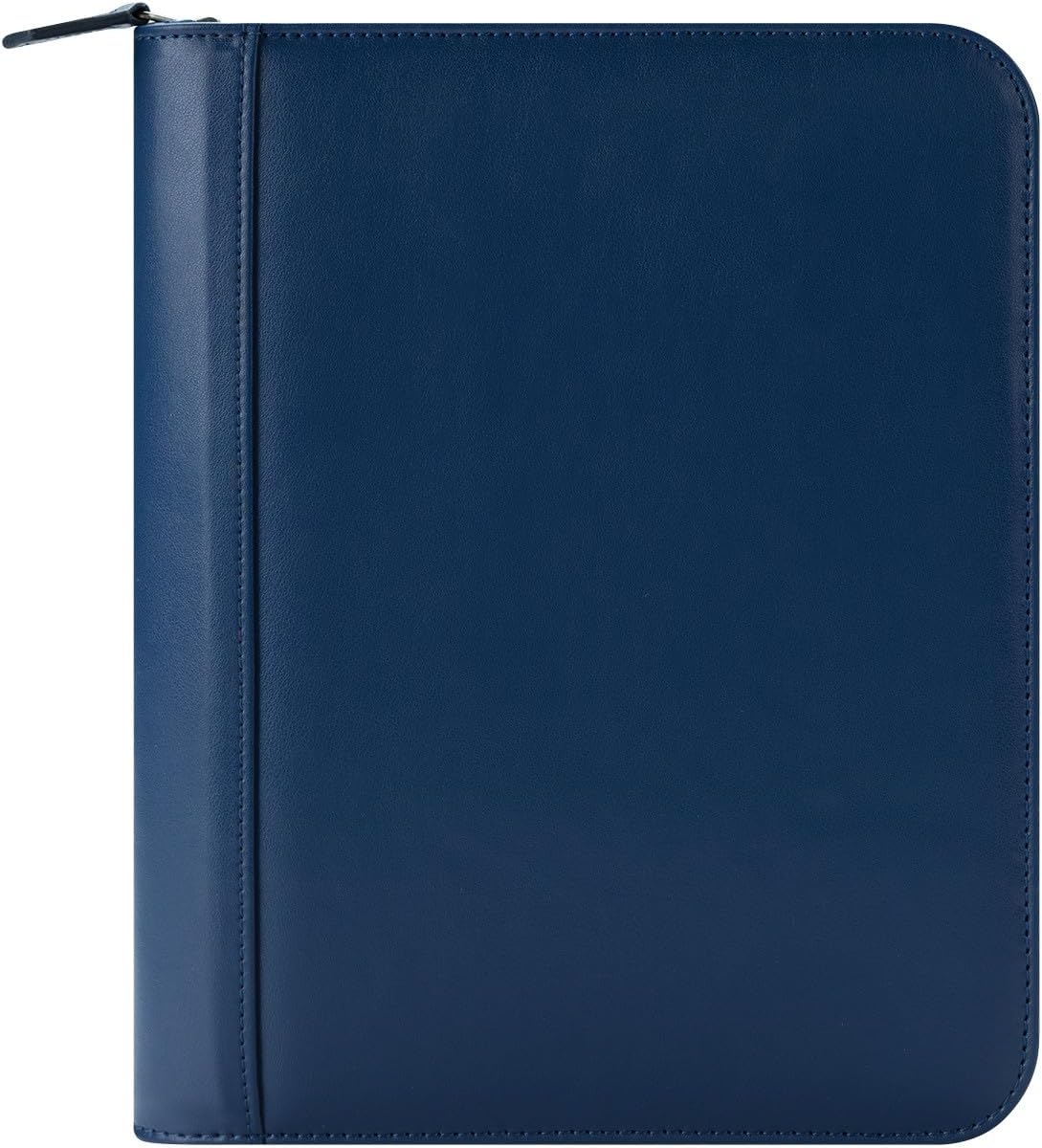 FranklinCovey - FC Signature Ring-Bound Binder for FranklinCovey Planners | Leather - Zipper Binder (Classic, Blue)