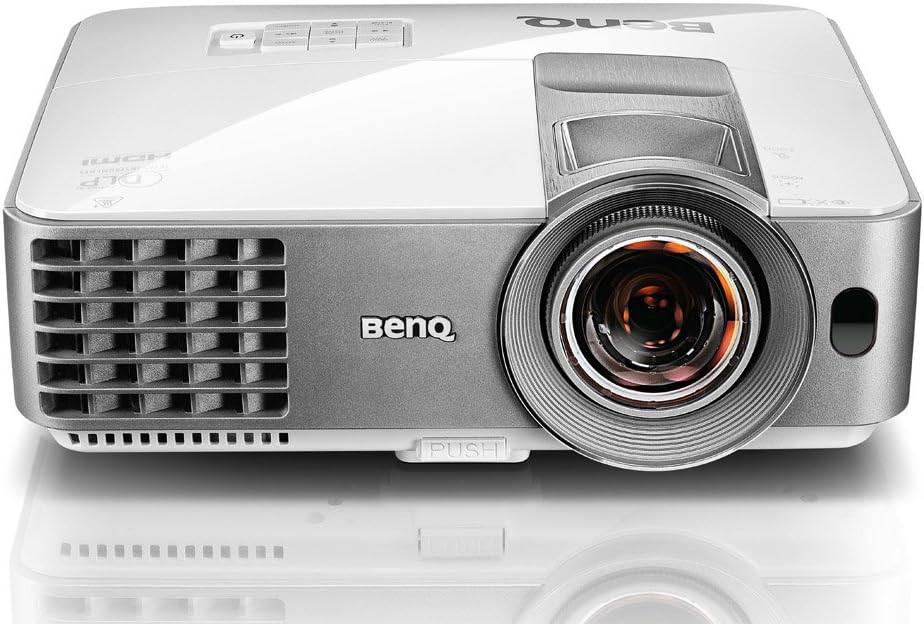 BenQ WXGA DLP Short Throw Projector (MW632ST), 3200 Lumens, WXGA 1280x800, HDMI, 10W Speaker, Keystone, 87”@4.5ft, 1.2x Zoom (Renewed)