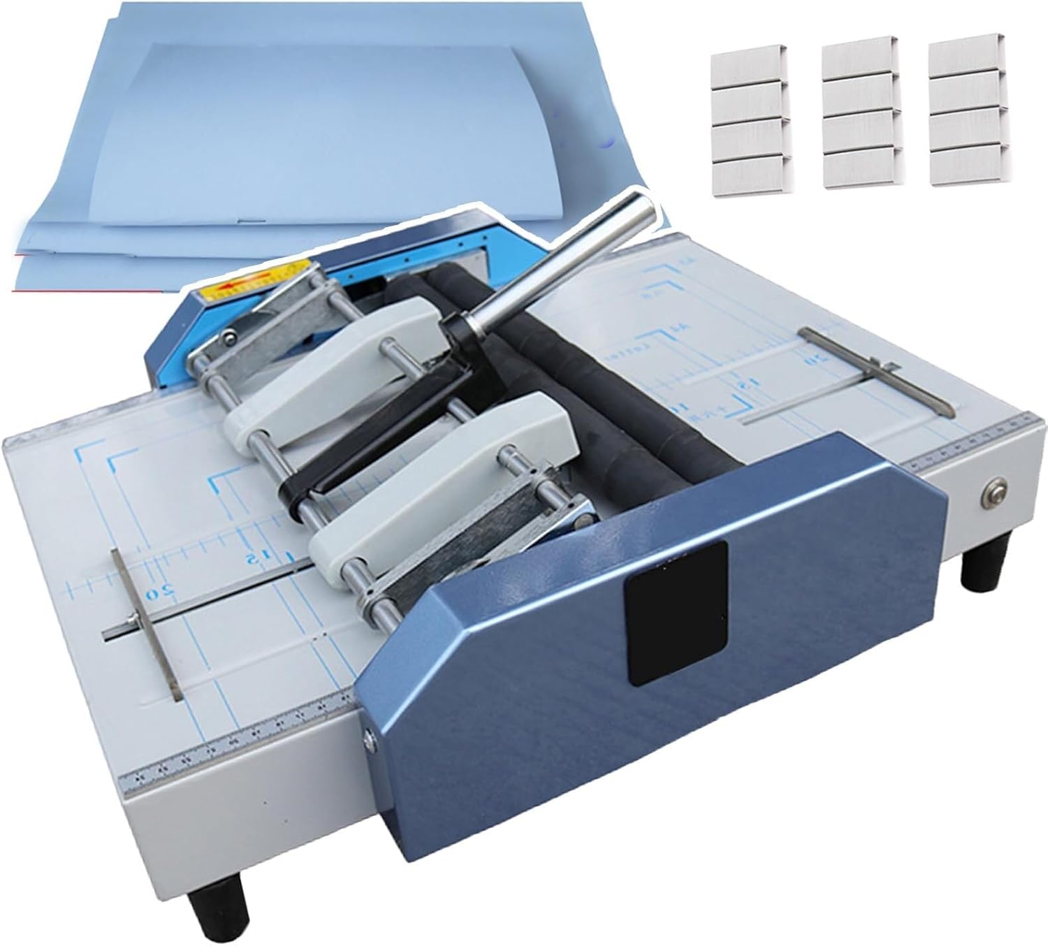 Booklet Making Machine,Paper Bookbinding and Folding Booklet Stapling with 6000 Type Staples,A3 Folding Binding Machine - for Printing Factories & School