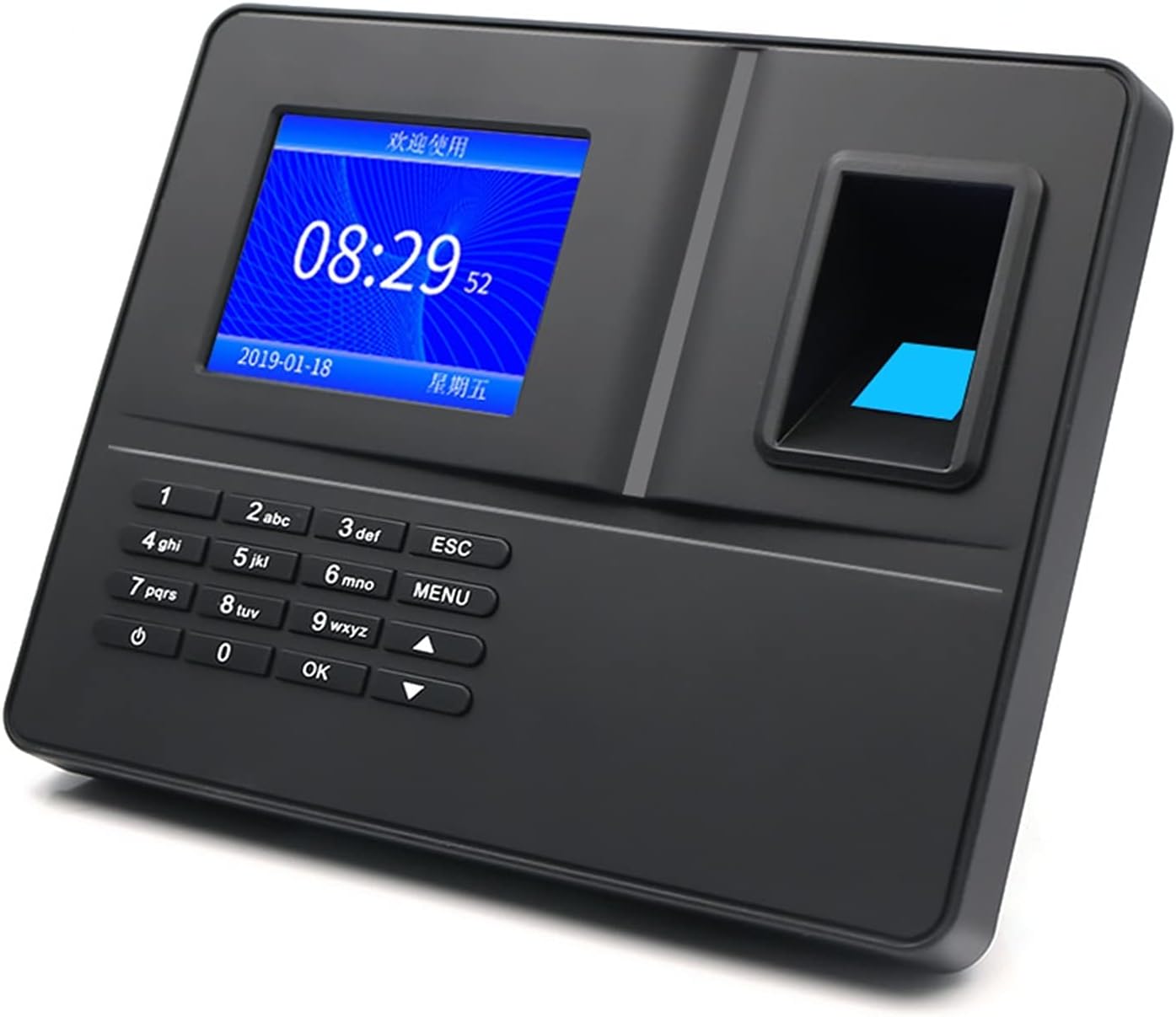 EliteBloom Time Clock Fingerprint Attendance Machine Network Export Chinese and English Version Fingerprints to Work Attendance Check-in Machine Card Office Electronics Products,