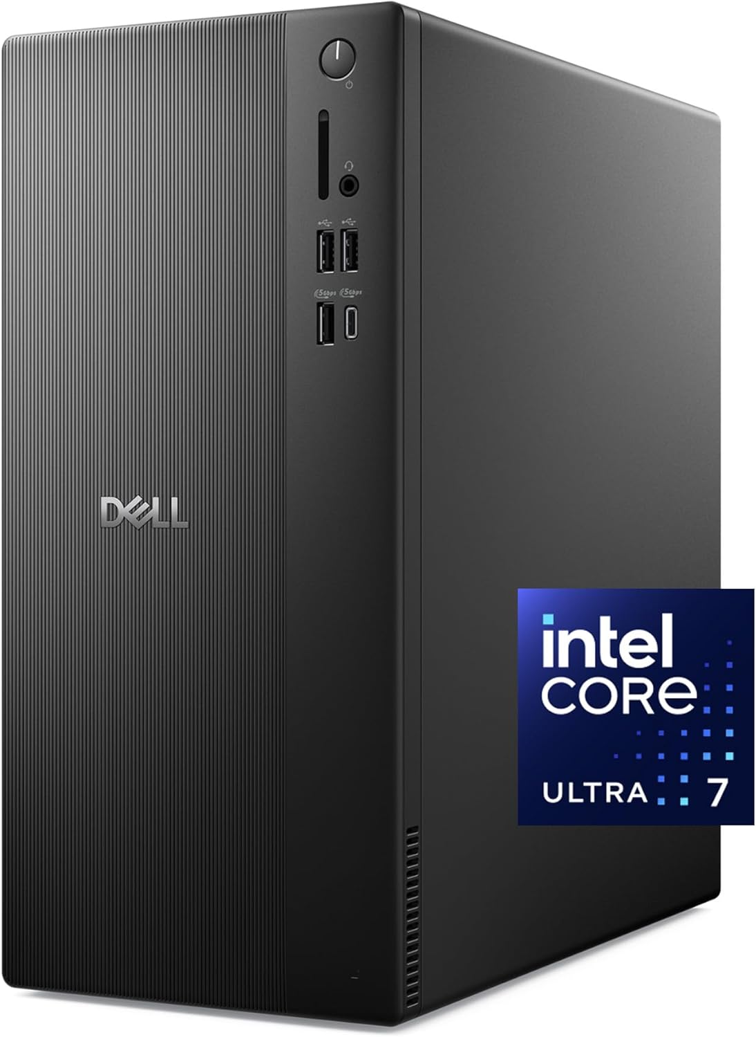 Dell Tower Desktop ECT1250 - Intel Core Ultra 7-265 Processor, Intel UHD Graphics, 32GB Memory, 1TB M.2 SSD, 3.0 SD Card Reader, Dell Wired Keyboard and Mouse, Windows 11 Home, Basic Onsite Service