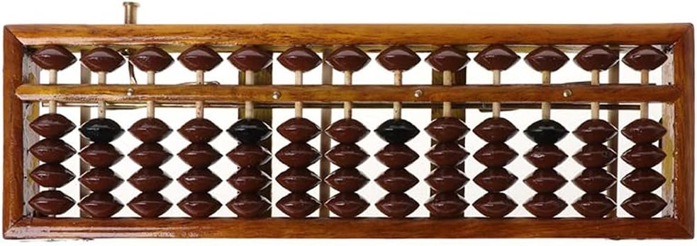 DUYHBAWRS Calculator Portable Chinese 13 Digits Column Abacus Arithmetic Calculating Counting Math Learning Tool School Office Use