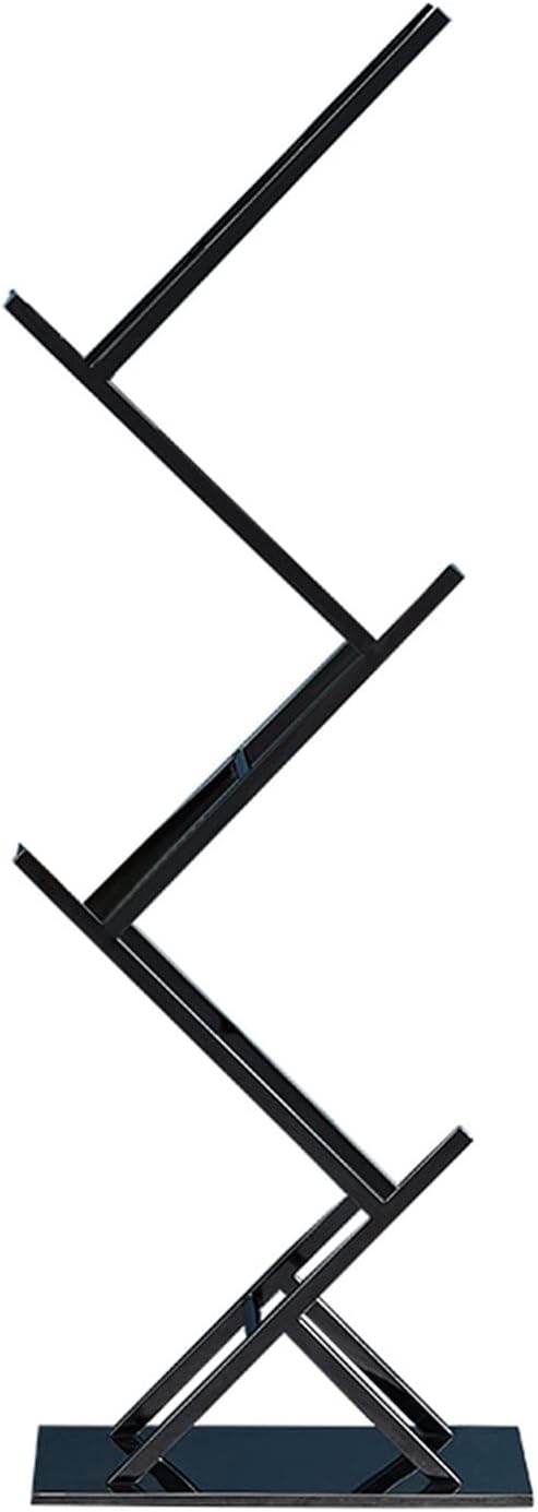 HIHELO Book Case Open Bookcase, Freestanding Bookshelves for Storage and Display, Book Shelves for Living Room Bedroom Home Office Bookshelves (Color : Black)