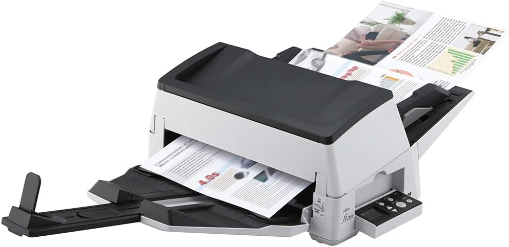 Fujitsu fi-7600 600 x 600 DPI ADF + Scanner ad alimentazione manuale Nero, Bianco A3