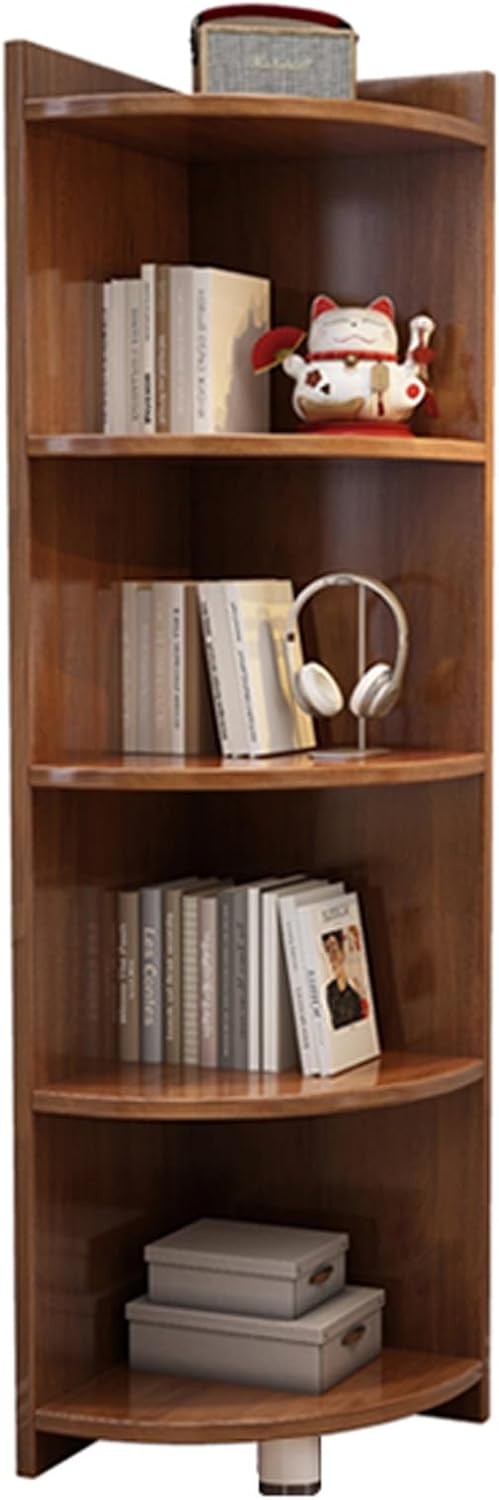 YUGXTH Corner Shelf, Industrial Corner Bookshelf, L Shaped Open Bookcase with Back Panel, Space Saving Storage Shelf, for Living Room and Office(L30xW30xH150cm)