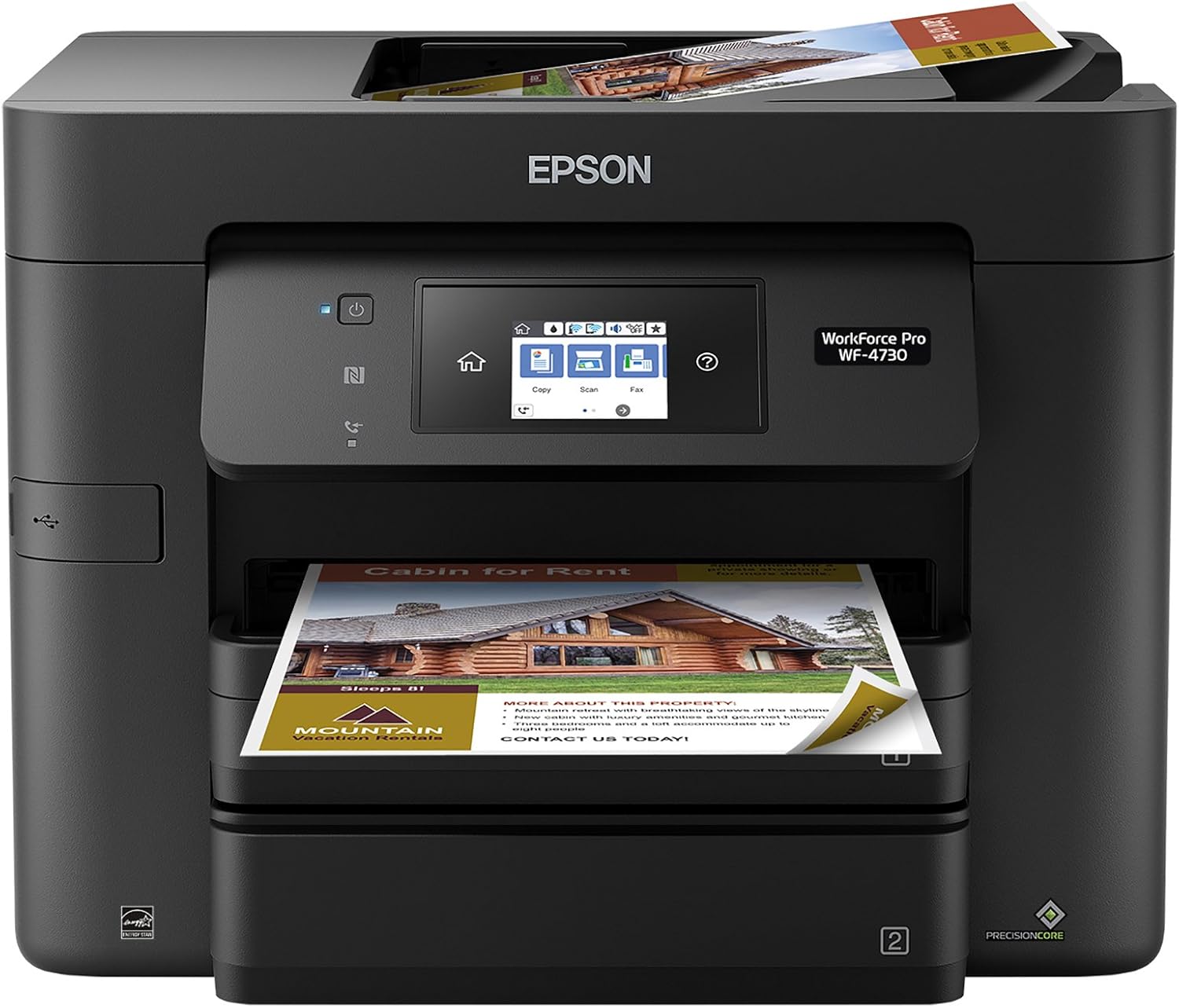 Epson WorkForce Pro WF-4730 Wireless All-in-One Color Inkjet Printer, Copier, Scanner with Wi-Fi Direct, Amazon Dash Replenishment Ready