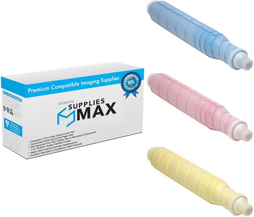 SuppliesMAX Compatible Replacement for Konica Minolta AccurioPress C2060/C2070P/C3070/C3080P/C4080/bizhub Press C1060/C1070P Toner Cartridge Combo Pack (C/M/Y) (TN-619CMY)