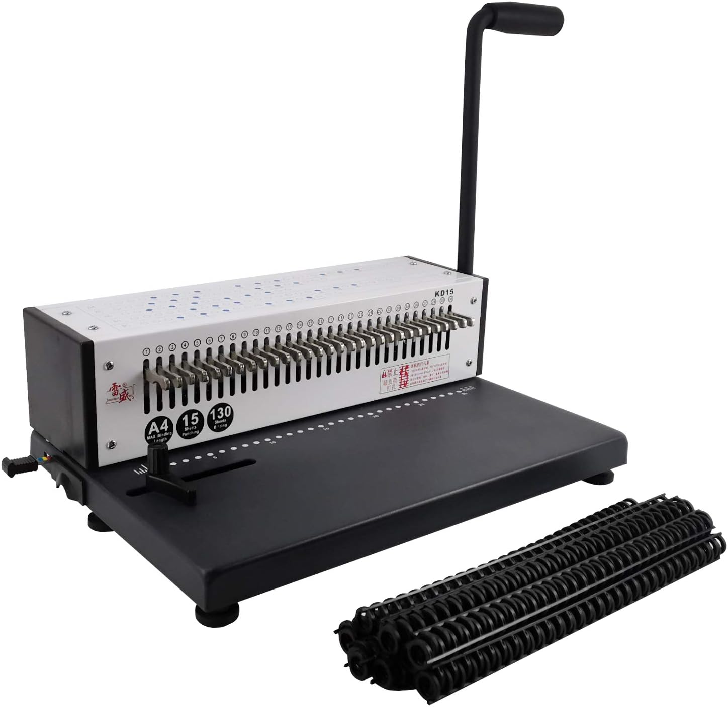 Rayson KD-15 Click Binding Machine 15 Sheets Punching Capacity, 30 Round Holes with Sturdy Metal Construction