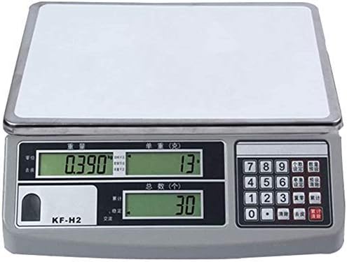 Electronic Scales 30kg Capacity Digital Price Parts Counting Inventory Weighing Postal Industrial Commercial Shop(6kg/0.2g)
