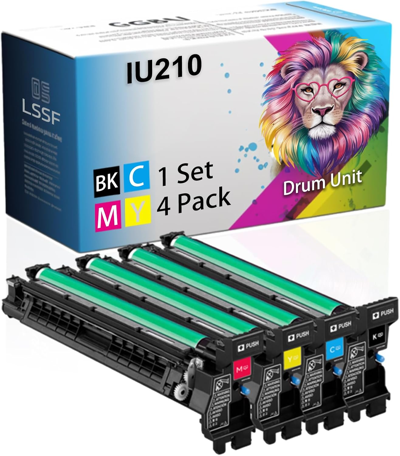 LSSF Compatible for Konica Minolta Bizhub C240 C250 250P C252 C252P C300 C352 C352P C353 Printers, IU210 Drum Unit, Ultra-High Print Page Count with Chip 60000 Pages (Multicolor)