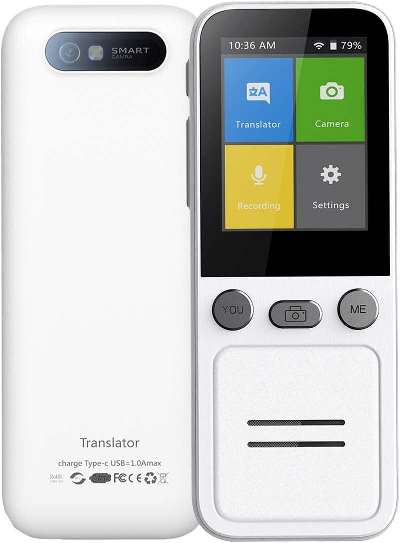 TENGJU Smart Foreign Language Translator Portable Photo Translation Machine Offline Voice Translation Equipment WiFi Recording Translation for Work, Study, Travel Needed Efficency Needed Hopeful