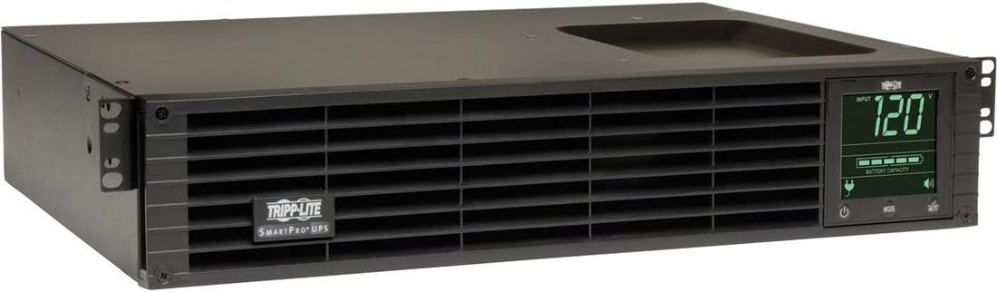 Tripp Lite 1000VA Smart UPS Back Up, Sine Wave, 800W Line-Interactive, 2U Rackmount, LCD, USB, DB9, 2 & 3 Year Warranties, $250,000 Insurance (SMART1000RM2U)