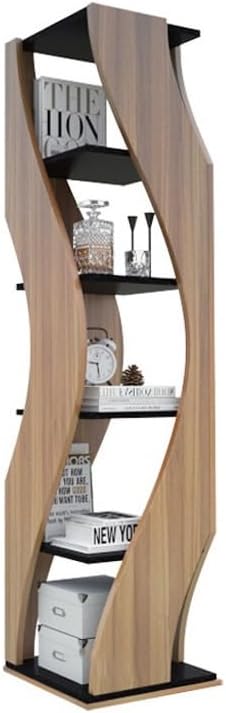 LIAN16PENG Bookcase Rotating Bookcase 360 ​​Degree Bookshelf Floor-Standing Creative Modern Simple Light Luxury Office Living Room Nordic Storage Corner Cabinet Book Shelf