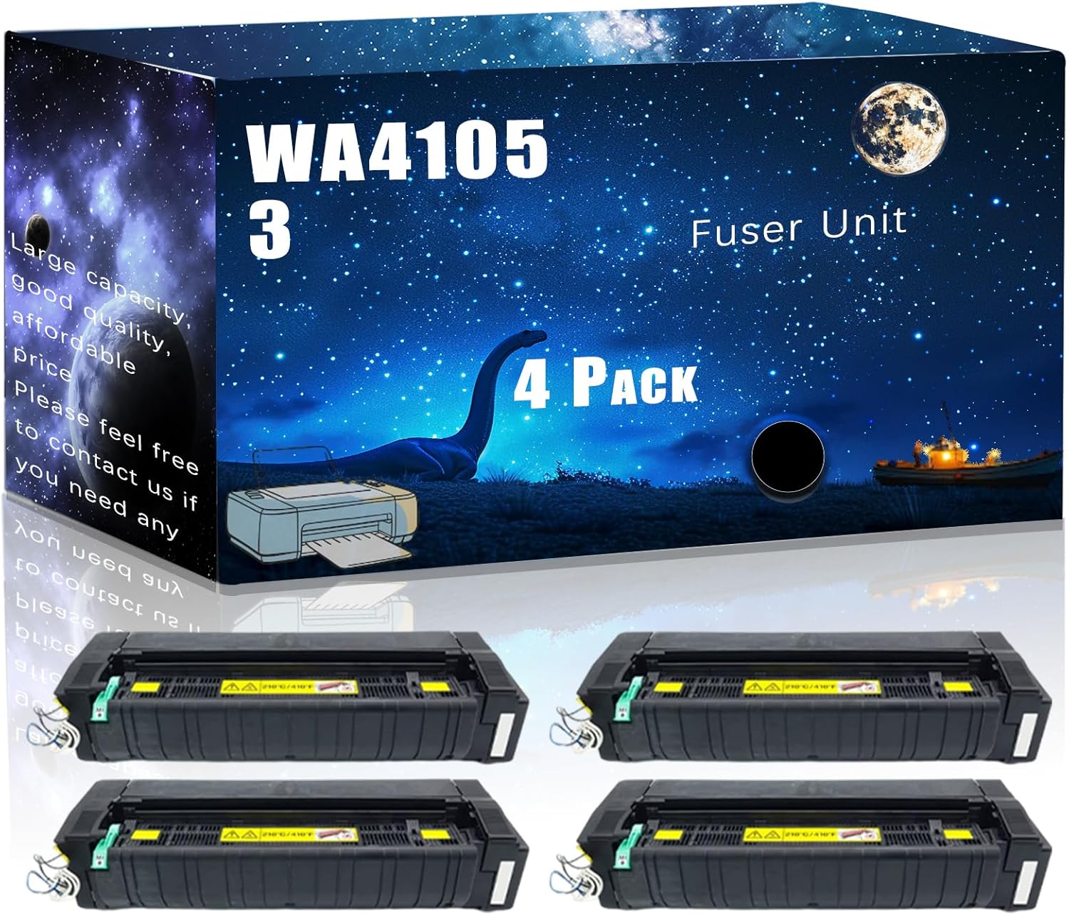 WA41053 Compatible Fuser Unit Replacement for Fuji Xerox High Yield Compatible Apeos C7070 C6570 C5570 C4570 C3570 C3070 Printers, Meet Printing Needs (4 Pack Black)