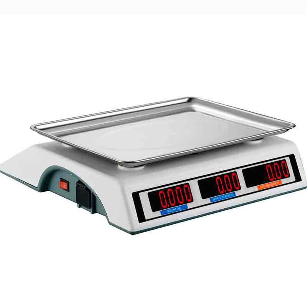 Postal Scales Digital Weight for Packages Kitchen Scale Highly Accurate Multifunction Food Household Stainless Steel Plates Precise and Tare Function Electronic (Color : Silver) (Silver)