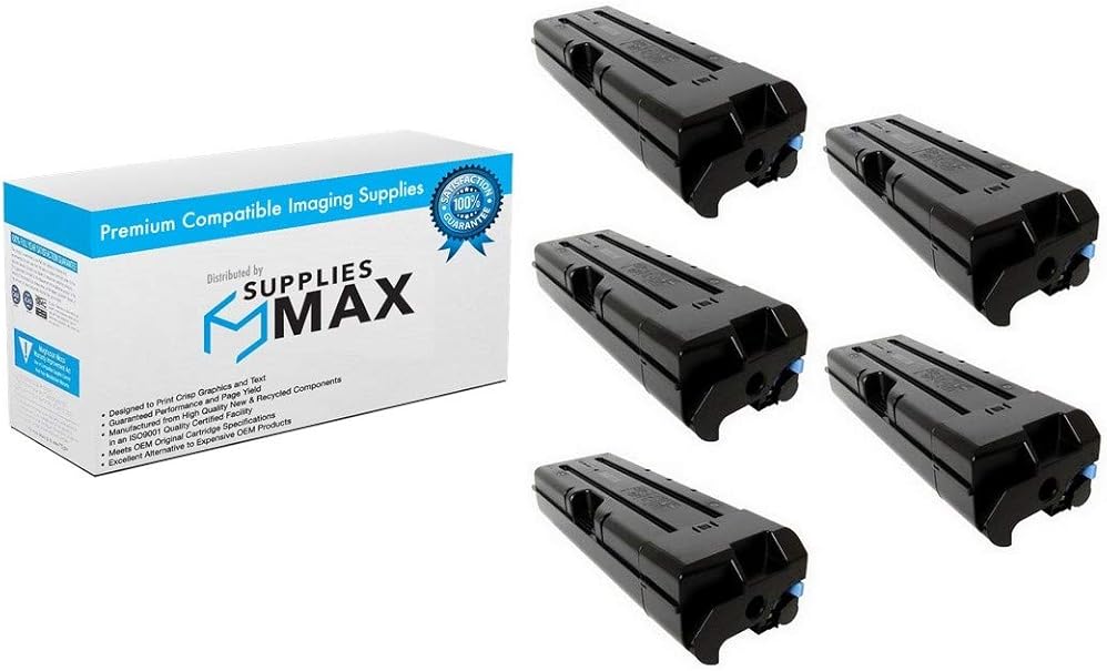 SuppliesMAX Compatible Replacement for Kyocera Mita TASKalfa 6500i/TASKalfa 6501i/TASKalfa 8000i/TASKalfa 8001i Black Toner Cartridge (5/PK-70000 Page Yield) (TK-6707_5PK)