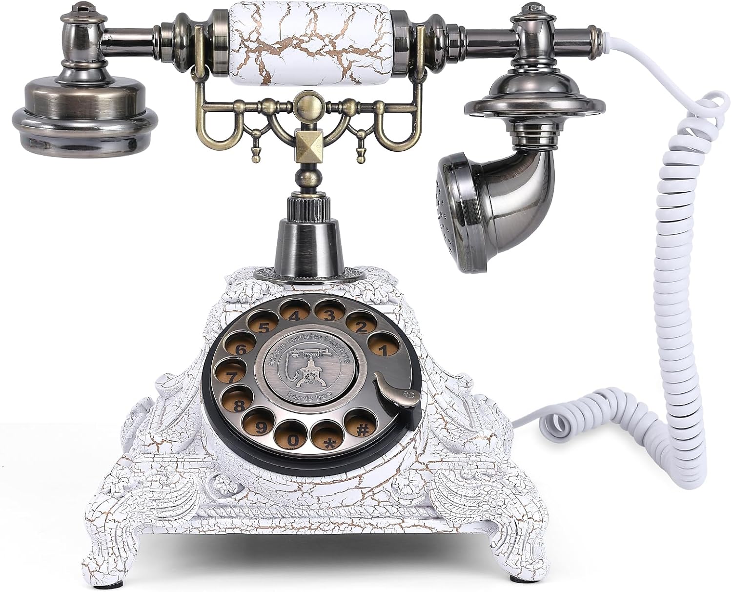 Ruansihang Audio Guest Book Wedding Phone Customized Audio Guest Message Book Phone Recording Audio Message Voice Email for Graduation Retirement Party Birthday Baby Shower Special Occasion(White)