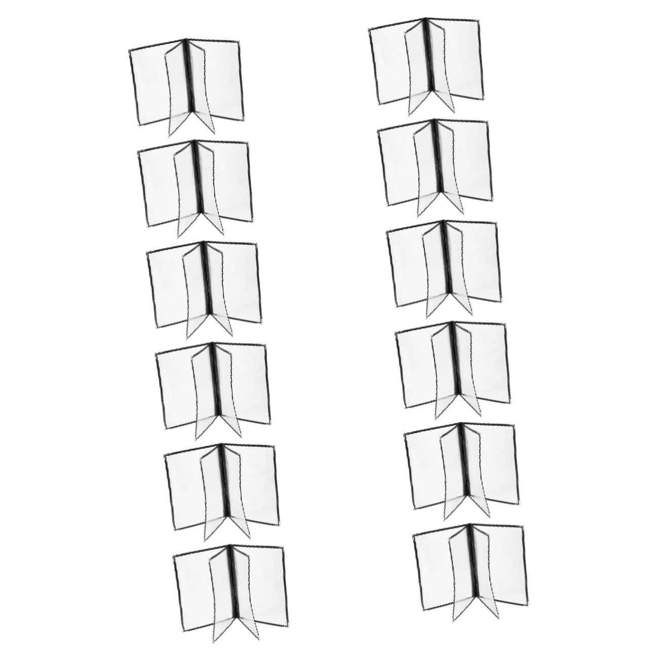 HEALLILY 12pcs PVC Menu Cover Binder Folder for Restaurant Office and Home Use Menu Price Book Shell Sturdy Design Rounded Corners Fits up to Pages