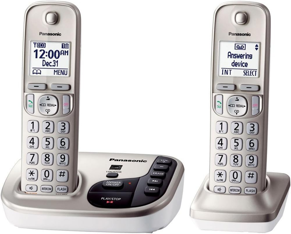 Panasonic KXTGD222N Dect 6.0 2 Digital Cordless Handset