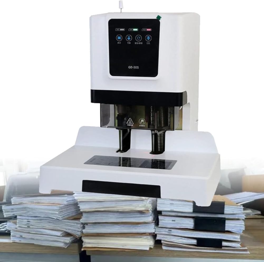 HYUIO Electric Bindinghine,Hot Melt Riveting Tube Binding Machine, 1 50MM Binding Thickness, for School Office Documents Binding