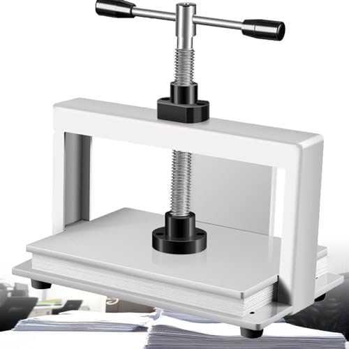 Heavy Duty Manual Paper Press Machine for A4/A3 Bookbinding & Invoice Flattening - Steel Double Balance Rod Book Binder for Office Use, Durable & Efficient