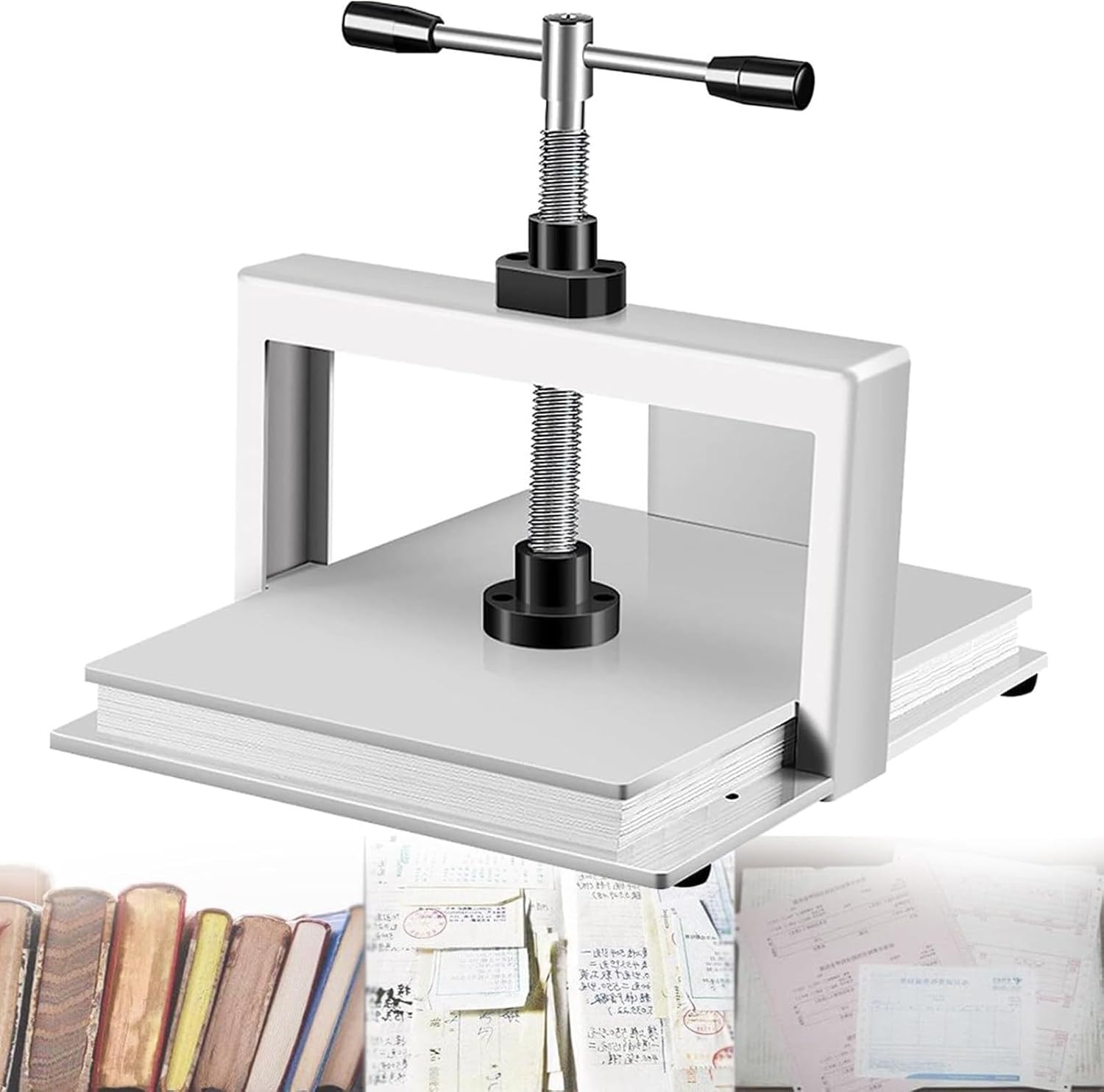 NOGRAX A3 A4 Manual Paper Press,Binding Machine,Papers Flatting Machine Flattening Paper Making Machine for Finishing and Flattening of Financial Files Express Orders Stamps Paper Currency,A4