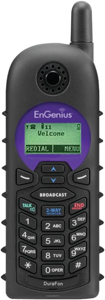 EnGenius Technologies DURAFON-SIP-HC 900 Mhz Radio Frequency, 1-Handset Landline Telephone, Black