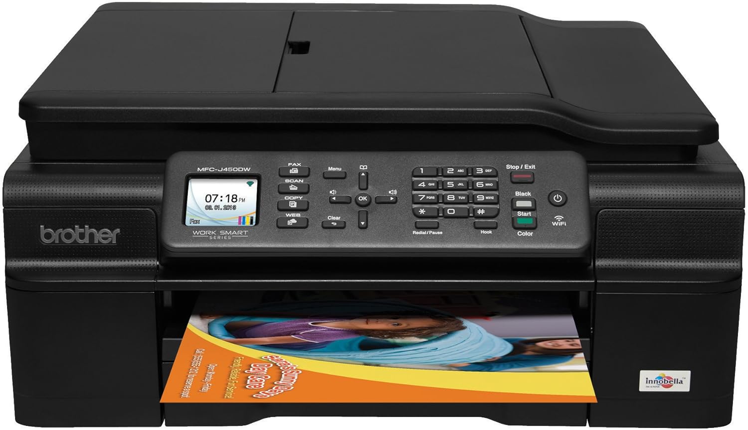 Brother MFCJ450DW Wireless with Scanner, Copier and Fax Inkjet Printer
